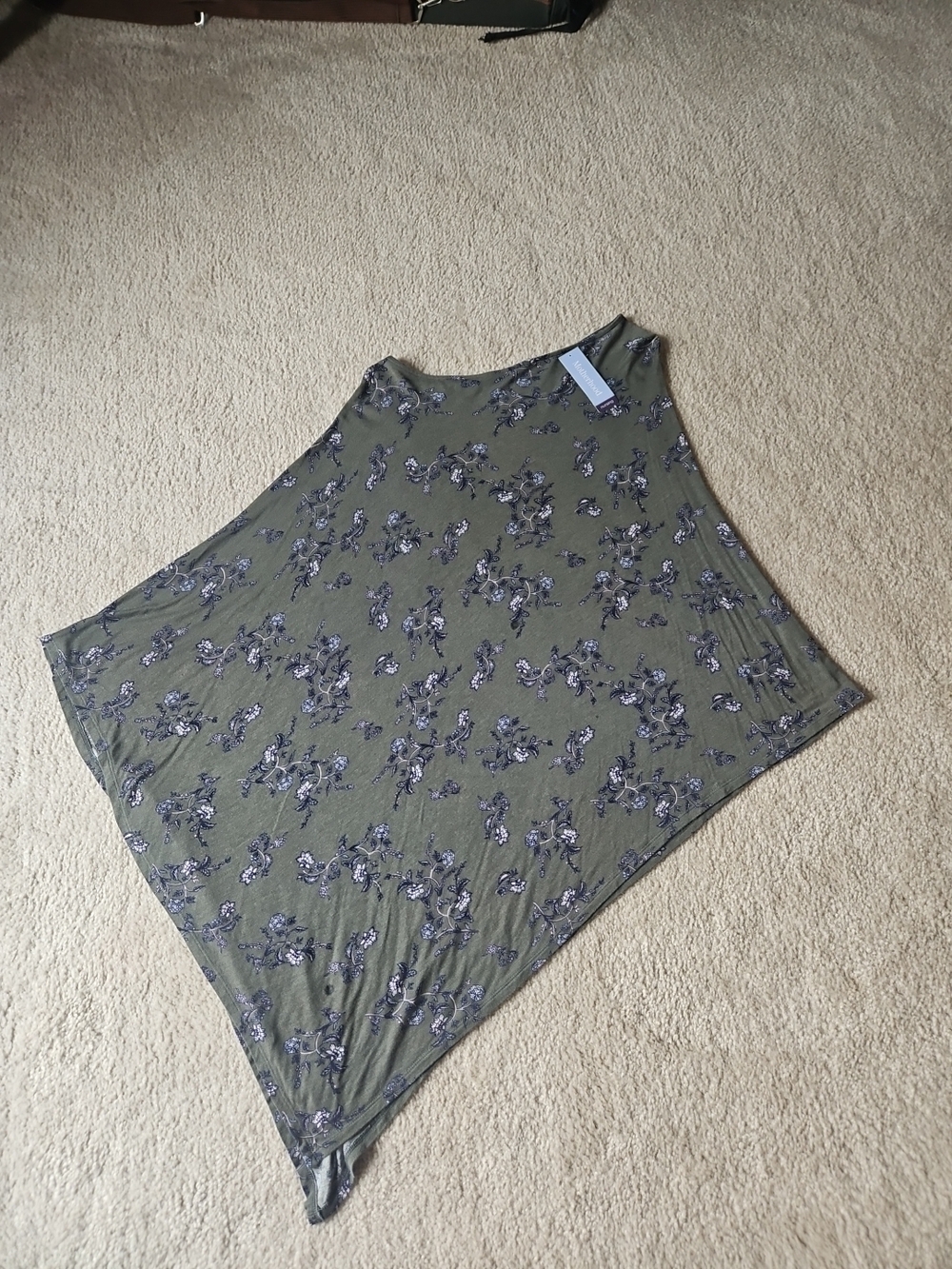 Motherhood Olive Green Floral Nursing Cover Scarf